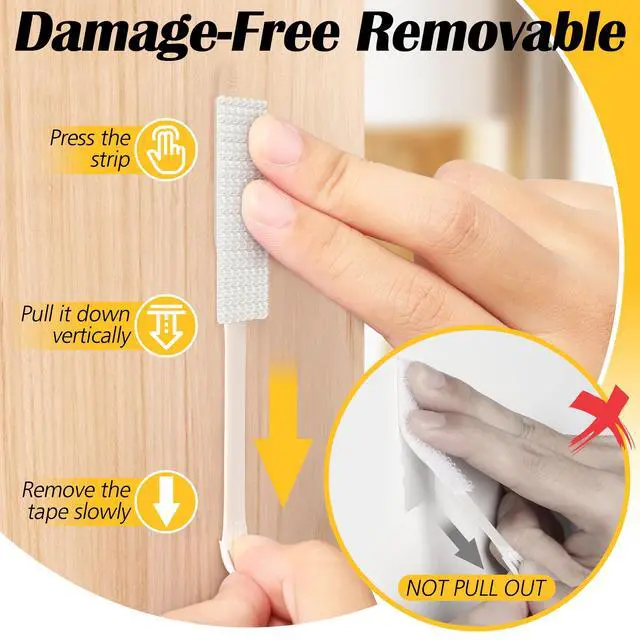 Alt view image 2 of 7 - Heavy Duty Picture Hangers, 15 lb No-Nail Picture Hanging Strips for Large Frames, 40 Pairs