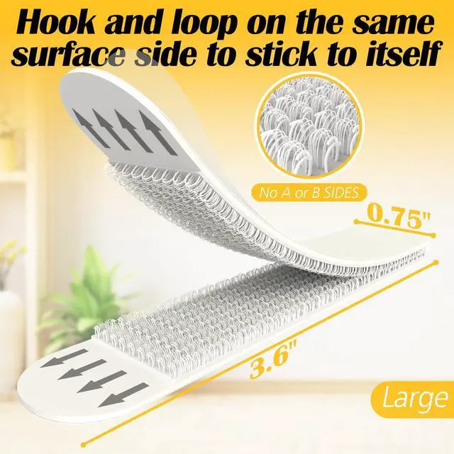 Alt view image 4 of 7 - Heavy Duty Picture Hangers, 15 lb No-Nail Picture Hanging Strips for Large Frames, 40 Pairs