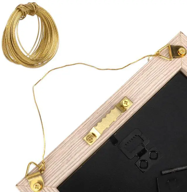 Alt view image 5 of 7 - Picture Hanging Brass Wire, 32.5 Feet(10m) Braided Picture Wire Heavy Bare Copper Wire Gold Wire Flexible Steel Wire Meta for Photo Frame Mirror Artwork Clock Hanging Supports up to 30lbs