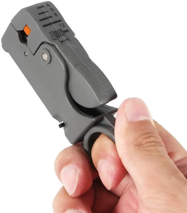 Alt view image 5 of 7 - Coax Cable Crimper Tool Kit Coaxial Compression Tool Coaxial Cable Stripper with 5PCS RG6 F Type Connector Coaxial Compression Fitting + 5PCS Coaxial Cable Extension Adapter