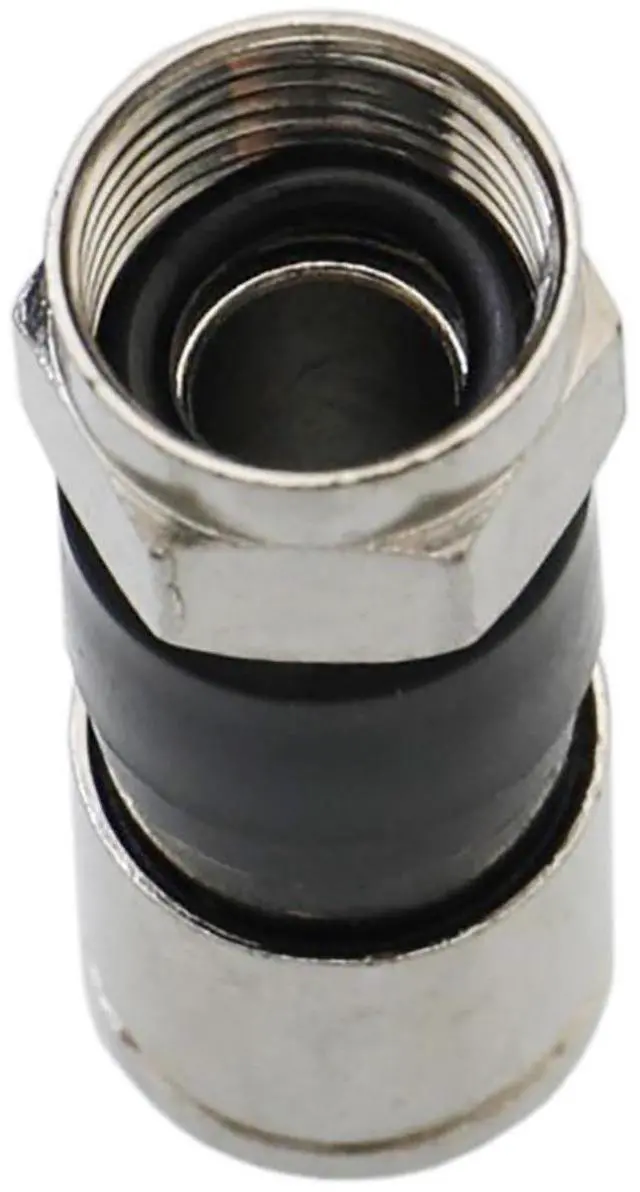 Alt view image 6 of 6 - 25Pcs RG6 Compression connectors,F Type Coaxial Cable Compression connectors,Water Tight O Ring, Indoor/Outdoor, Compatible for RG6 Dual, Tri, Quad Shield Universal Cable TV Connectors