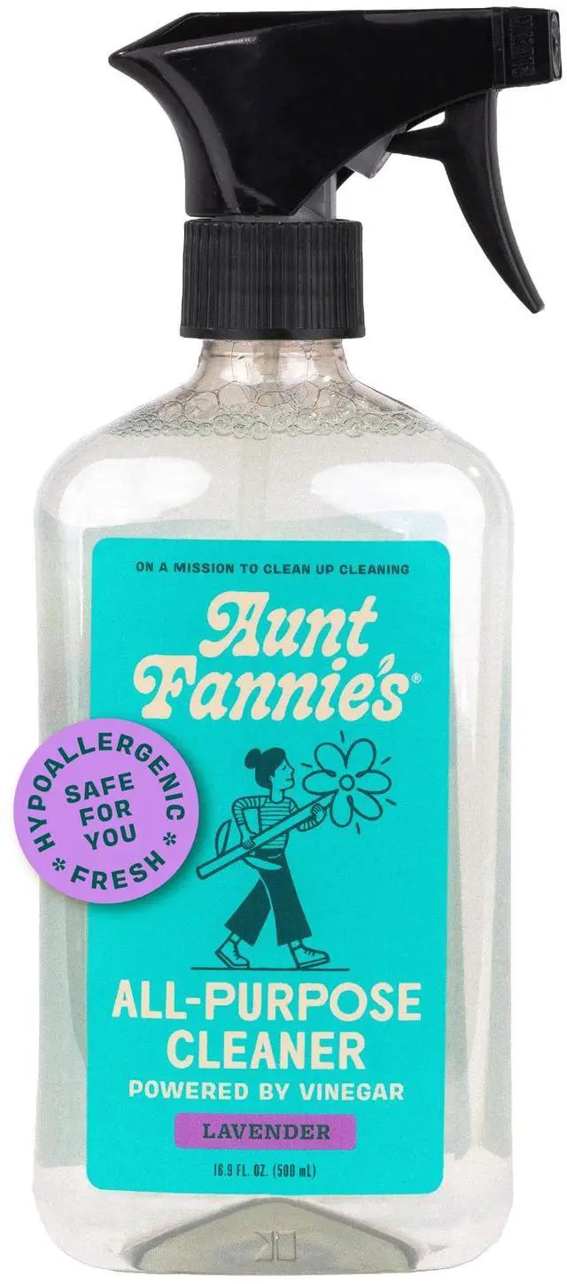 Main image of Aunt Fannie's All Purpose Household Cleaner, Multi-surface Spray, Powered by Vinegar for Kitchen, Bath, Windows and Countertops, Lavender Scent (Pack of 1)