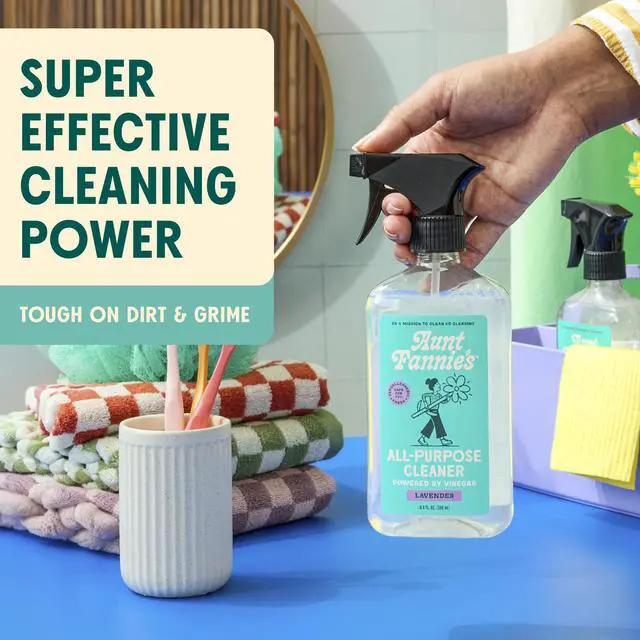 Alt view image 2 of 7 - Aunt Fannie's All Purpose Household Cleaner, Multi-surface Spray, Powered by Vinegar for Kitchen, Bath, Windows and Countertops, Lavender Scent (Pack of 1)