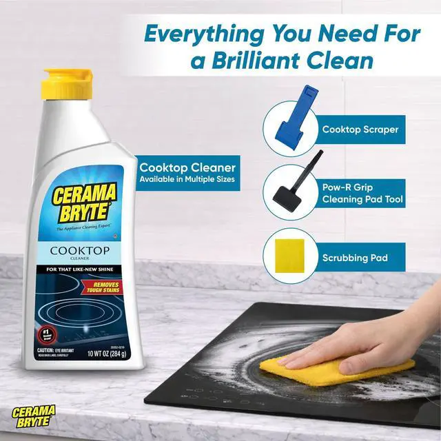 Alt view image 7 of 7 - Cooktop Cleaning Kit, 10 oz Bottle, Scraper, Tool & 3 Pads