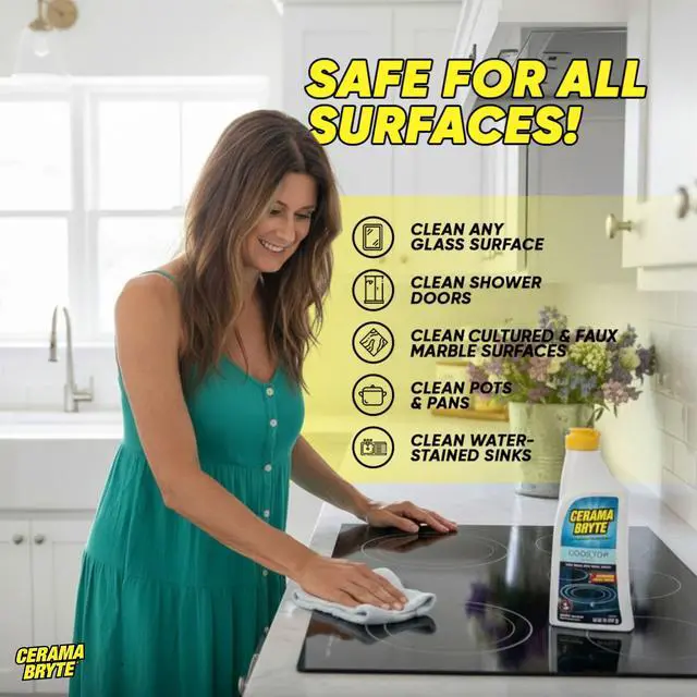 Alt view image 4 of 7 - Cooktop Cleaning Kit, 10 oz Bottle, Scraper, Tool & 3 Pads
