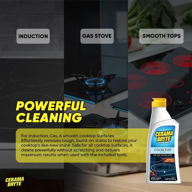 Alt view image 6 of 7 - Cooktop Cleaning Kit, 10 oz Bottle, Scraper, Tool & 3 Pads