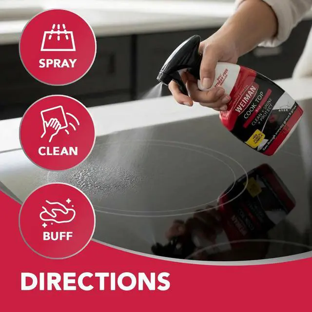 Alt view image 7 of 7 - 22 Fl Oz Cooktop Cleaning Spray & Microfiber Cloth Cooktop & Oven Cleaner for Streak & Residue Free - Non-Abrasive Degreaser Safe for Glass & Ceramic