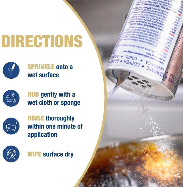 Alt view image 5 of 7 - Cookware Cleanser & Polish (2 x 12 oz) Stainless Steel Cleaner & Degreaser for Pots, Pans, Bakeware & Grills - Removes Sticky Residue, Rust Stains & Lime Deposits