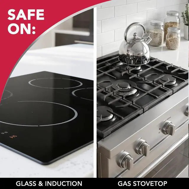 Alt view image 7 of 7 - Ceramic and Glass Cooktop Cleaner - Heavy Duty Cleaner and Polish (10 Ounce Bottle and 3 Scrubbing Pads)