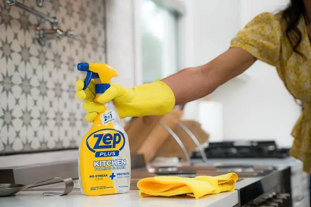 Alt view image 5 of 5 - Plus Kitchen Foaming Cleaner - 32 FL OZ - R54412-2-in-1 benefits clean while protecting surfaces from stains and stuck-on grime
