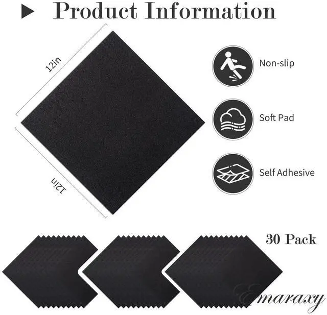 Alt view image 2 of 7 - Peel and Stick Carpet Floor Tiles 12x12 Inch, 30 Pack Tile Carpet Squares, 4.5mm Thick Self Adhesive Carpet Tiles, Easy to Install, Durable Non-Slip Polyester for Home Office Black