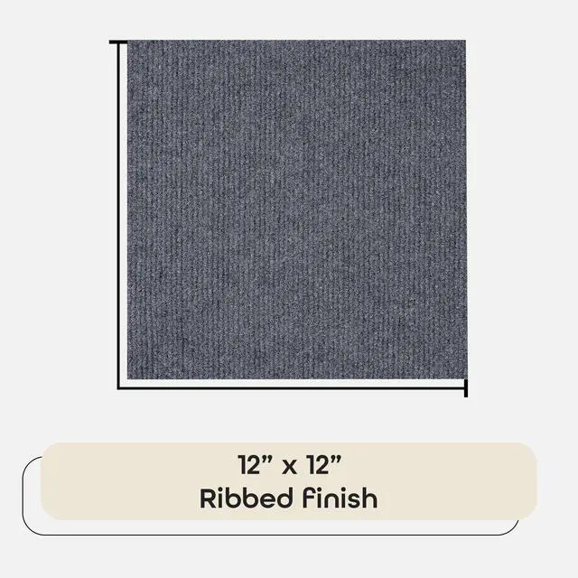Alt view image 3 of 7 - Nexus Self Adhesive 12-Inch Carpet Floor Tiles, 12 Tiles - 12" x 12", Smoke Grey - Peel & Stick, DIY Flooring for Kitchen, Dining Room, Bedrooms & Bathrooms by Achim Home Decor