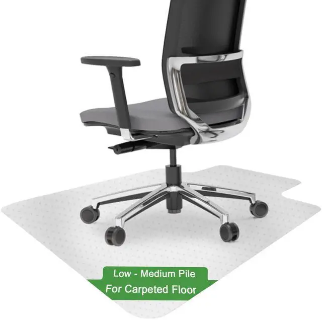 Main image of Chair Mat for Carpet- Low Pile (1/4" Thick) Carpet Protector for Office Gaming Computer Desk Chair. Heavy Duty Desk Chair Mat for Carpeted Floors, Semi Transparent (with Lip)