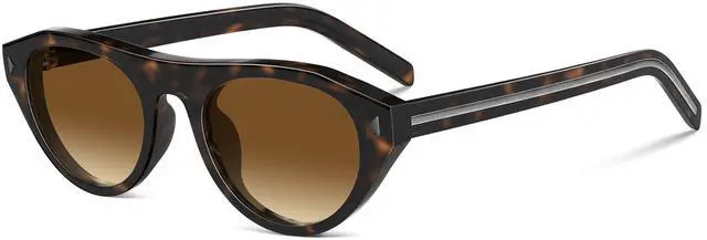 Main image of Retro Oval Sunglasses for Women Men Small Narrow 90s Vintage Round Shades UV400 Lightweight Designer Cateye Glasses