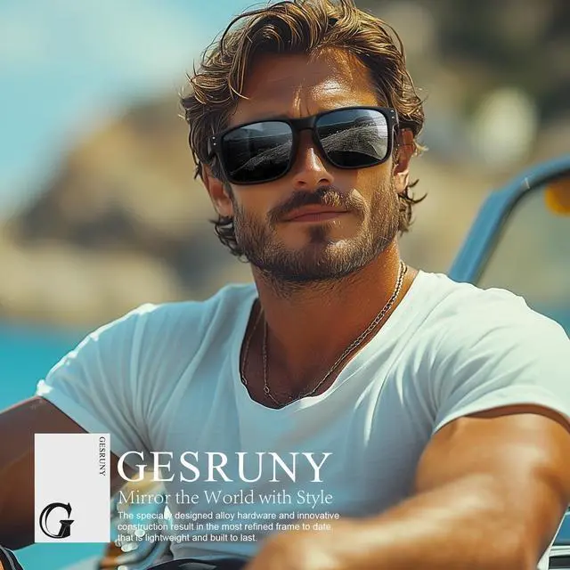 Alt view image 2 of 7 - Polarized Sunglasses for Men Women - Classic Sport Sun Glasses for Driving Running Cycling Fishing UV400 Protection