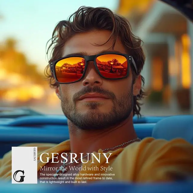 Alt view image 3 of 7 - Polarized Sunglasses for Men Women - Classic Sport Sun Glasses for Driving Running Cycling Fishing UV400 Protection