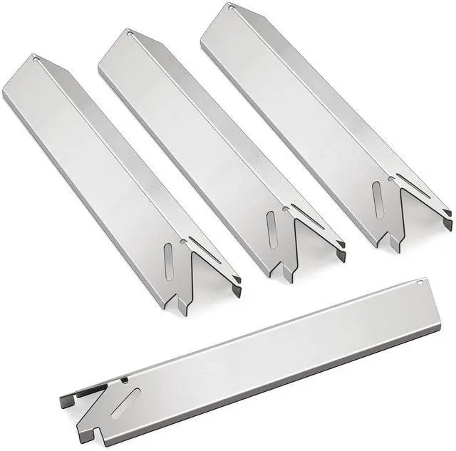 Main image of Heat Plate Replacement for Brinkmann 810-4221-S, 810-6420-S Gas Grill Models, Heavy Duty Stainless Steel Burner Cover Flame Tamer, Heat Shield, Heat Tent Deflector, 14 7/8" x 3 1/8", 4-Pack