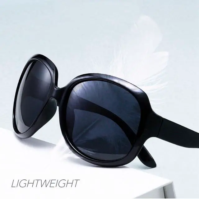 Alt view image 5 of 7 - Oversized Black Polarized Sunglasses Womens Fashion Big Driving Sun Glasses Trendy Ladies Uv400 Protective Large Sunnies Shades 2026