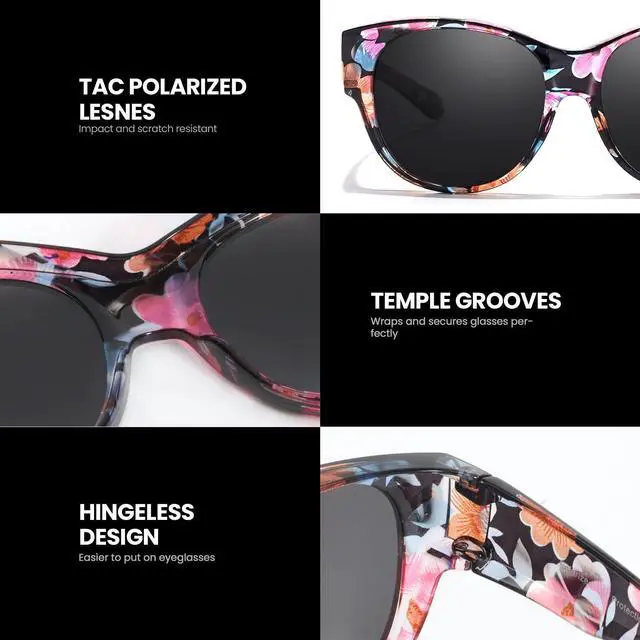 Alt view image 6 of 6 - Polarized Over Glasses Sunglasses for Women Sunglasses that Fit Over Glasses UV400 Protection for Outdoor Driving