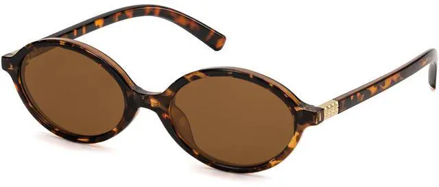 Main image of Retro Oval Sunglasses for Women Vintage 90s Y2K Trendy Designer Tortoise Sun Glasses