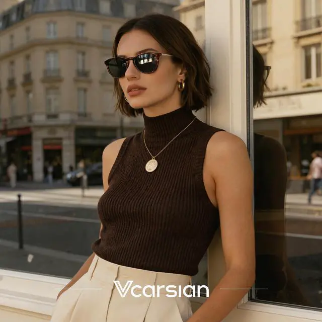 Alt view image 4 of 6 - Polarized Sunglasses for Women - Vintage Round Sun Glasses Classic Retro Trendy Style with UV Protection Lightweight Frame