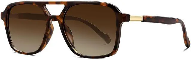 Main image of Retro Aviator Sunglasses for Women Men Trendy Square Plastic Shades Vintage Stylish Look Western Sunnies Summer