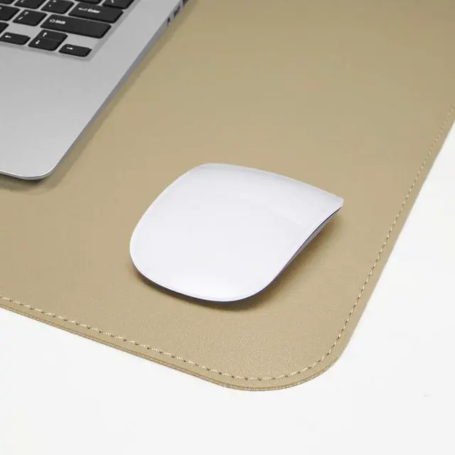 Alt view image 4 of 6 - Non-Slip Desk Pad, Desk mat,Waterproof PU Leather Protector, Easy Clean Laptop Mat for Work/Home/Decor (Apricot, 31.5" x 12")