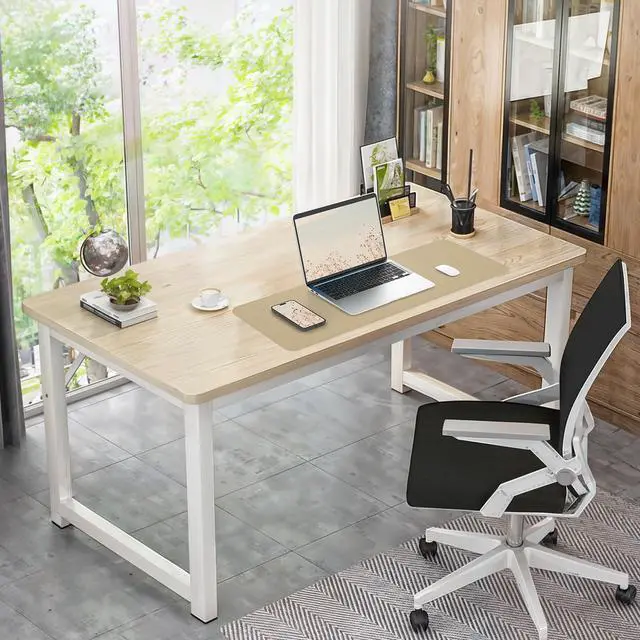 Alt view image 6 of 6 - Non-Slip Desk Pad, Desk mat,Waterproof PU Leather Protector, Easy Clean Laptop Mat for Work/Home/Decor (Apricot, 31.5" x 12")