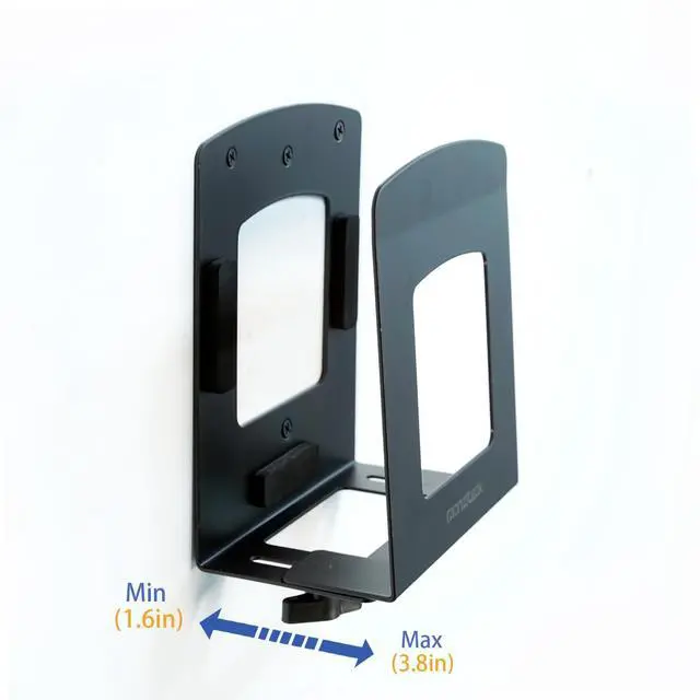 Alt view image 4 of 7 - Adjustable Electronic Device Wall Mount|Universal Holder for Small Computers, Gaming ConsolesXbox 360Xbox One, PS4Mini PCSmall Form Factor Desktop Tower, UPS .Fits 1.6" to 3.8" Width