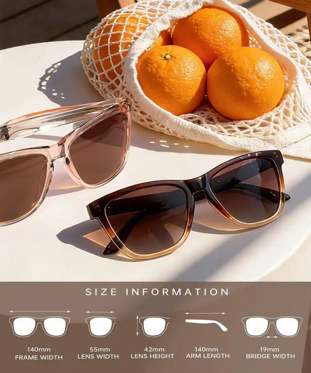 Alt view image 4 of 7 - Womens-Sunglasses Polarized Sunglasses Womens: Retro Trendy Sun Glasses with UV400 Protection for Travel Driving