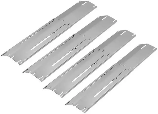 Main image of Stainless Steel Grill Heat Plates - Adjustable Replacement Parts for Gas Grills, Durable and Easy to Install - Ideal for Outdoor BBQ and Cooking (Silver)