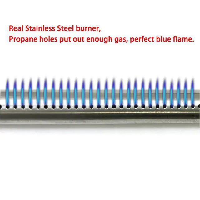 Alt view image 5 of 6 - Parts Kit DG116 Replacement for BBQ Grillware GGPL-2100 Gas Grill Burners, Heat Plates-3 Pack (Stainless Steel Burner + Porcelain Steel Heat Plate)