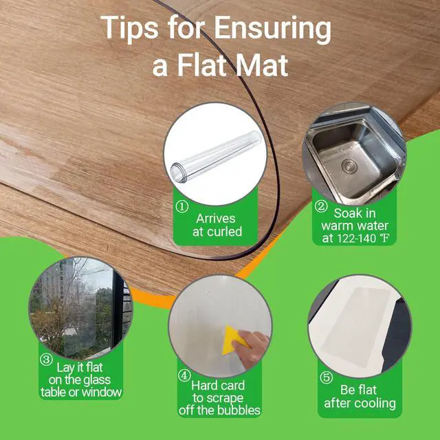 Alt view image 4 of 7 - Clear Desk Mat, 31.5"x15.7" Anti-Slip Desk Protector, Waterproof Scratch Resistant Mat, Easy Clean for Office Makeup Pet Feeding