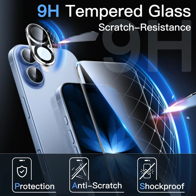 Alt view image 3 of 7 - Screen Protector for iPhone 17, 2+2 Pack | with Camera Lens Protector, HD Clear Tempered Glass, Anti-Scratch Protection, Easy Installation Tool
