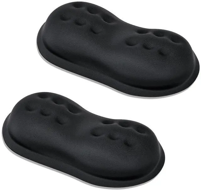 Main image of 2 Pack Mouse Wrist Rest, Ergonomic Desk Wrist Pad for Mouse, Comfortable Computer Mouse Wrist Support with Memory Foam Fillings, Non-Slip Base (Black)