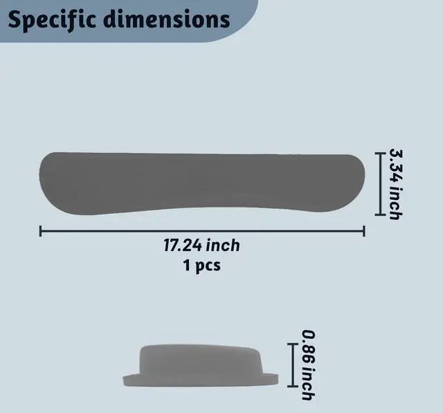 Main image of Keyboard Wrist Rest, Thicken Memory Foam Wrist Support Pad for Keyboard, Ergonomic Palm Rest for Pain Relief, Keyboard Wrist Guard for Long Hours of Work, Gaming, Studying, Grey