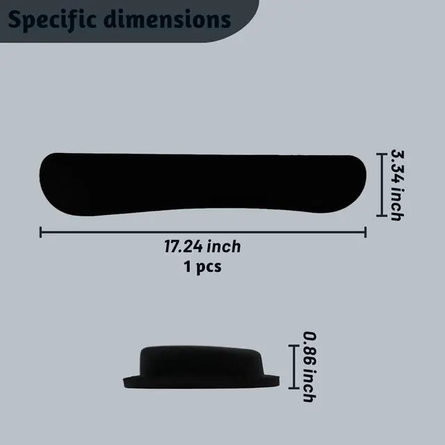 Alt view image 2 of 5 - Keyboard Wrist Rest, Thicken Memory Foam Wrist Support Pad for Keyboard, Ergonomic Palm Rest for Pain Relief, Keyboard Wrist Guard for Long Hours of Work, Gaming, Studying, Black