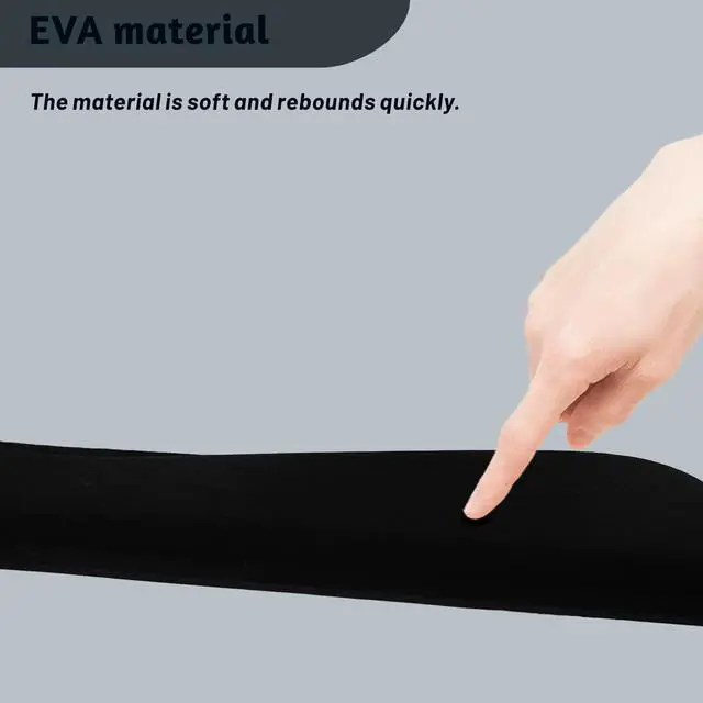 Alt view image 3 of 5 - Keyboard Wrist Rest, Thicken Memory Foam Wrist Support Pad for Keyboard, Ergonomic Palm Rest for Pain Relief, Keyboard Wrist Guard for Long Hours of Work, Gaming, Studying, Black