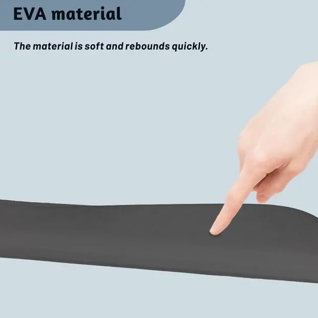 Alt view image 2 of 4 - Keyboard Wrist Rest, Thicken Memory Foam Wrist Support Pad for Keyboard, Ergonomic Palm Rest for Pain Relief, Keyboard Wrist Guard for Long Hours of Work, Gaming, Studying, Grey