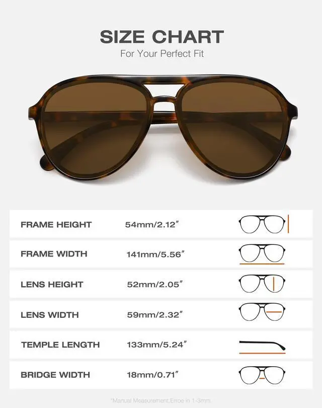 Alt view image 5 of 7 - Retro Aviator Sunglasses Women Men Classic Trendy Vintage Double Bridge Aviators Sun Glasses UV Protection Tortoise Frame/Brown Lens