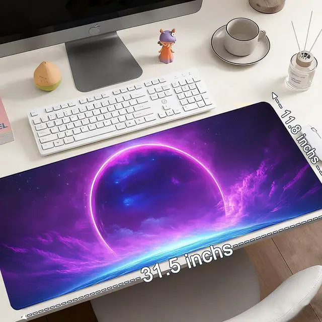Alt view image 6 of 7 - Extended Mouse Pad for Gaming & Office - 31.5"x11.8" Large Desk Mat with Smooth Surface and Stylish Design for PC, Home Office Decor, and Work