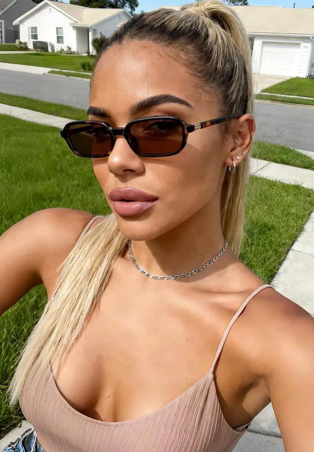 Alt view image 6 of 6 - Retro Rectangle Sunglasses for Women Men Trendy Vintage Small Square Sun Glasses 90s Fashion Cute Sunnies UV400 Protection CL010