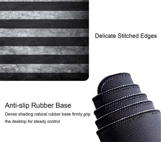 Alt view image 3 of 7 - American Flag Desk Mat Pad Black and Grey Large Mouse Pad XL Desk Pad Gaming Mousepad Extended Keyboard Mat 31.5 x 11.8 in Laptop Computer Keyboard Pad Mouse Mat for Office Desk Decor