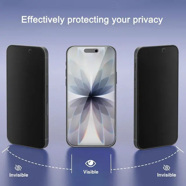 Alt view image 2 of 6 - Privacy Screen Protector + Camera Lens Protector for iPhone 17