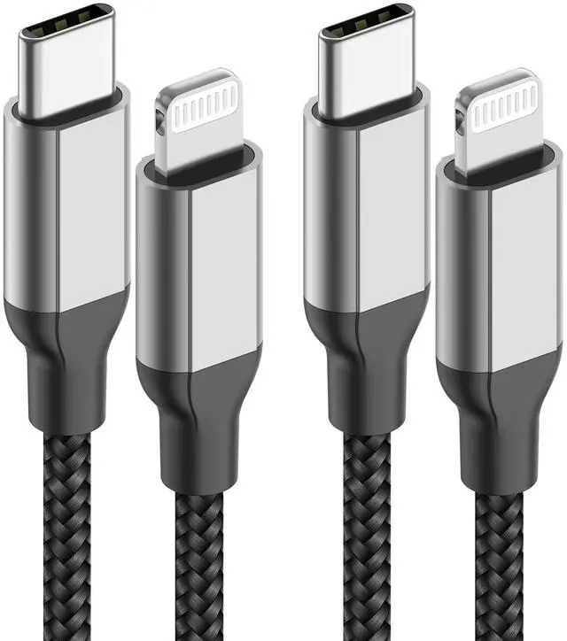 Main image of 2Pack MFi Certified 3ft USB-C to Lightning Cable - Fast Charging for iPhone 14-8, iPad