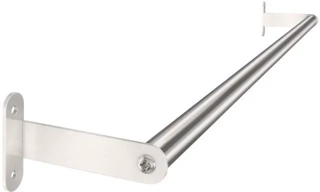 Main image of Towel Bar for Bathroom, MKO Brushed Nickel Towel Bar for Bathroom Wall Mounted, Stainless Steel Heavy Duty, 24 Inch Single Bath Towel Rod Holder