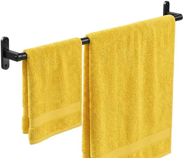 Main image of Matte Black Towel Rack for Bathroom - 28" Rustproof Towel Holder, Sturdy Towel Bar Wall Mounted, Space-Saving Towel Hanger, Bathroom Accessories, Home Decor, Apparment Essentials