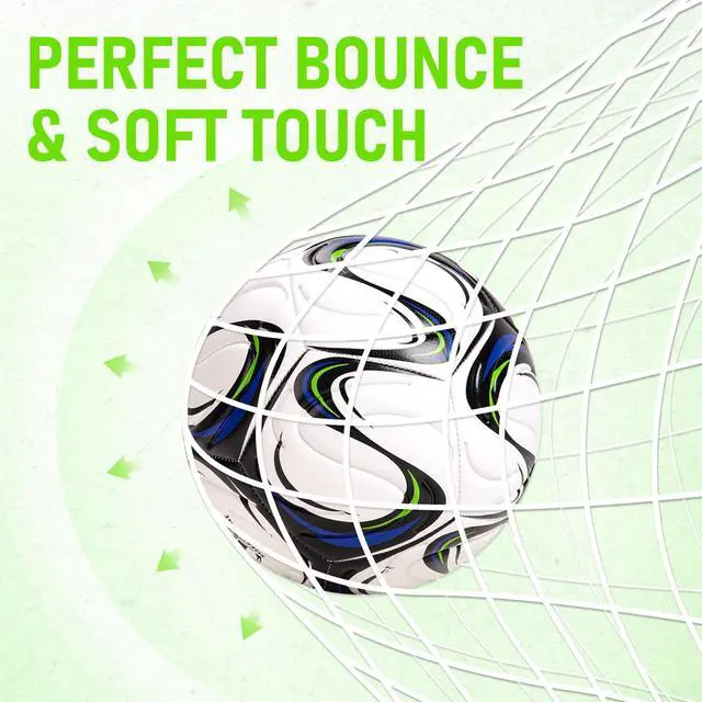 Alt view image 4 of 7 - Soccer Ball Size 5 with Pump, Official Size and Weight Long-Lasting Deflated Soccer Ball for Adults, Indoor Outdoor Training Practice Match Play Ball Game Sports Gifts for Players