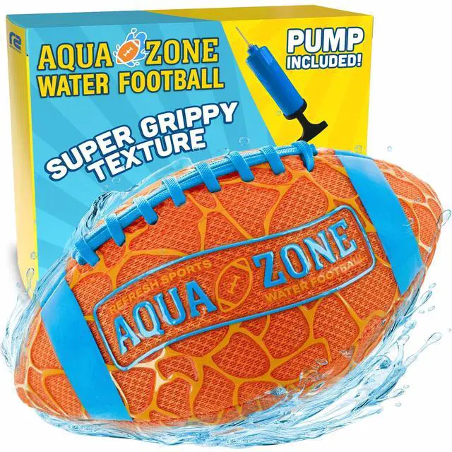 Main image of Water Football for Beach & Pool - Best Beach Toys for Kids All Ages - Easy Grip & Soft to Catch Footballs - Fun Beach Games Sports Toy - Summer Gifts for Boys 5 6 7 8 9 10 11 12 + Year Old Boy & Girl