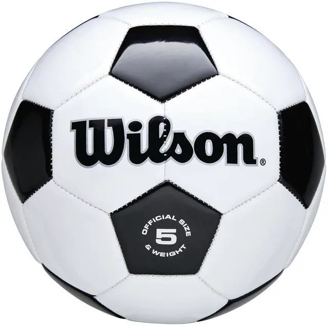 Main image of Traditional Soccer Ball - Size 5, Black/White